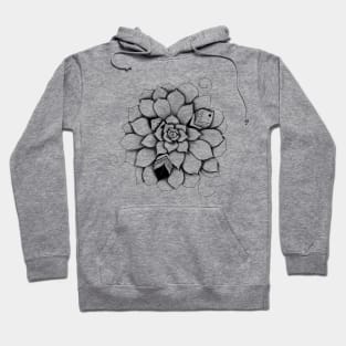 Poetic Echeveria Plant Hoodie